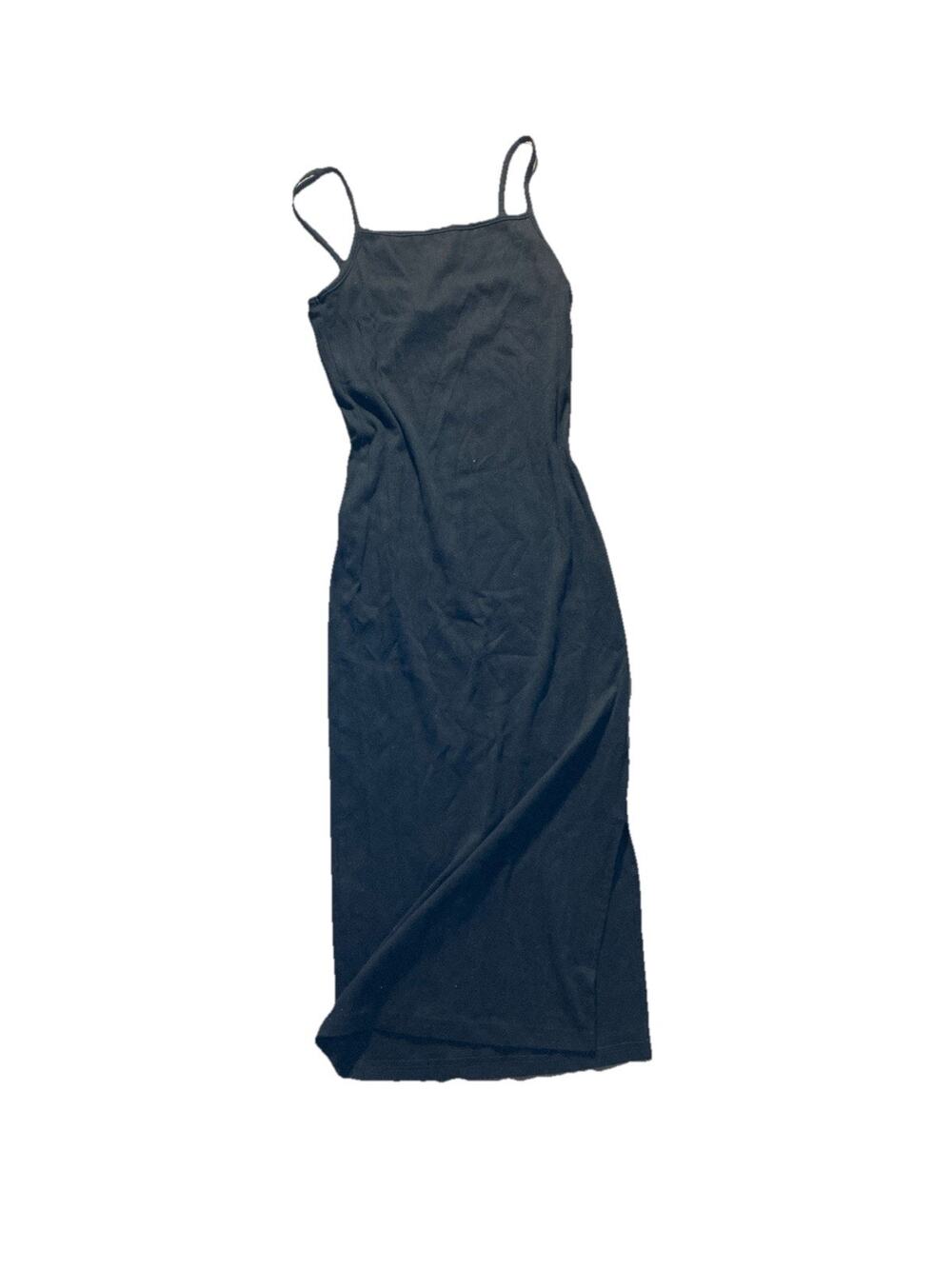 Wild Fable Women’s Dress Sleeveless Black Size Small Midi Dress With Leg Slit